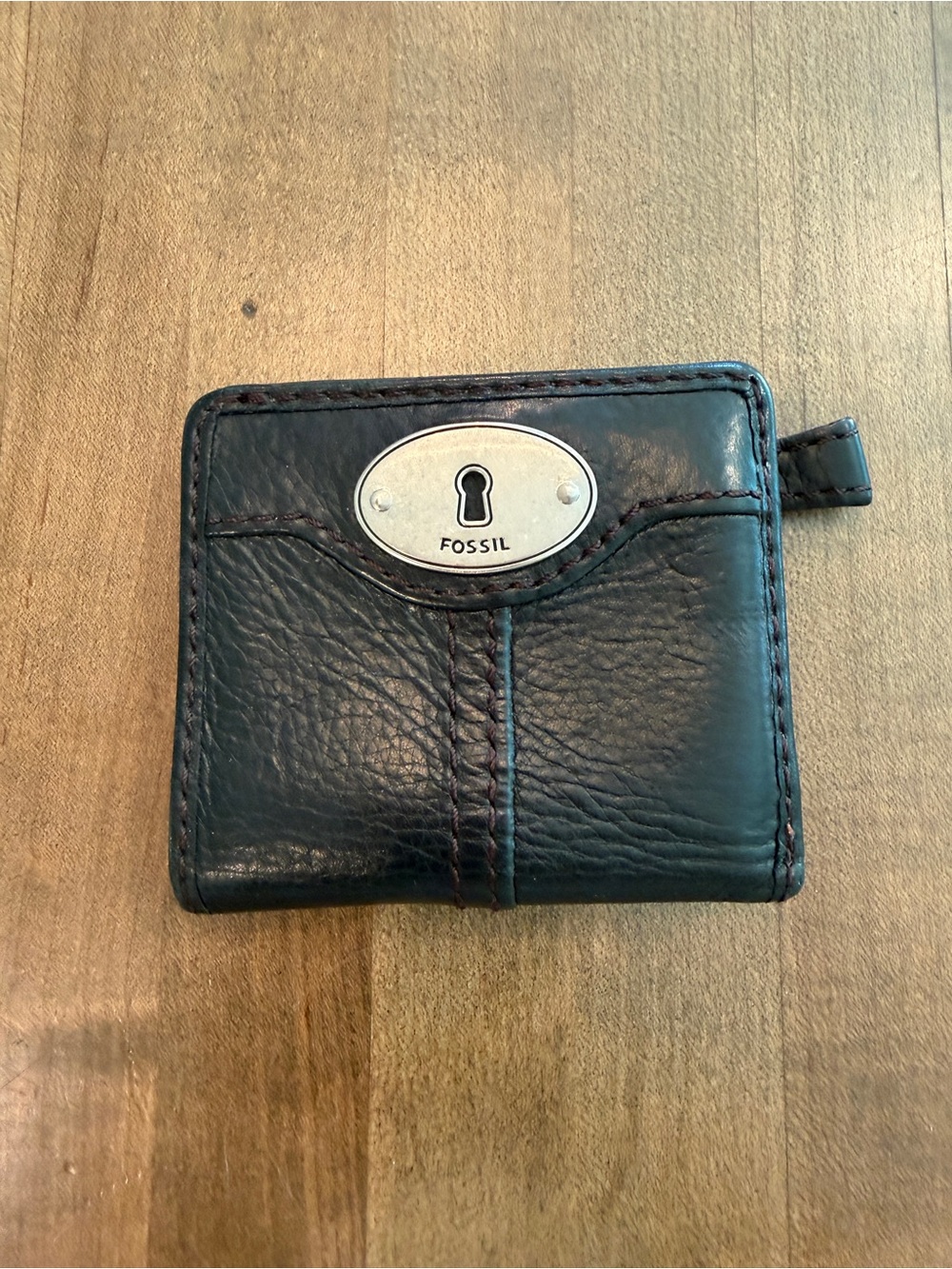🩶 Vintage Fossil Black Leather Bifold Wallet 🩶